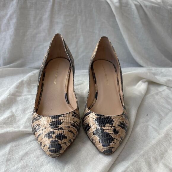 Loeffler Randal Women's High Heels Phyton Animal Print Pointed Toe Shoes Size 9. - Picture 2 of 12